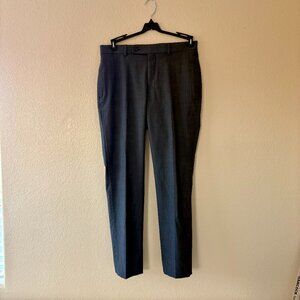 Calvin Klein Men's Dress Pants Grey 32W X 30L Wool Blend Slash Pockets Mid Rise
